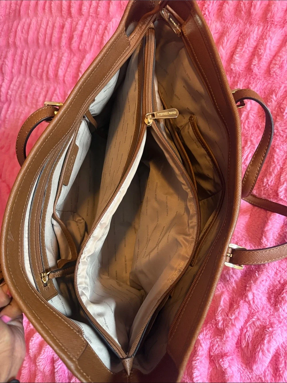 Michael Kors Brown Leather Tote Bag